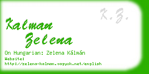 kalman zelena business card
